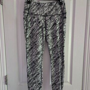 Size small black and white leggings